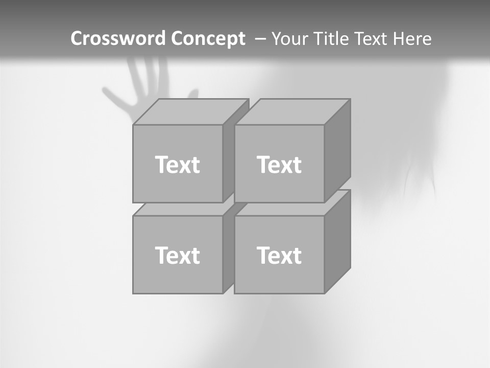 Shadow Hair Hand PowerPoint Template