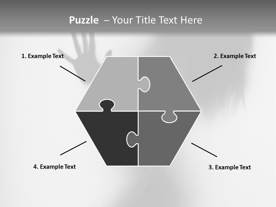 Shadow Hair Hand PowerPoint Template