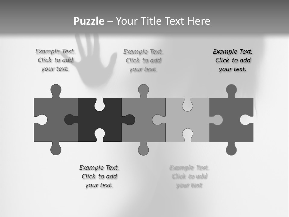 Shadow Hair Hand PowerPoint Template