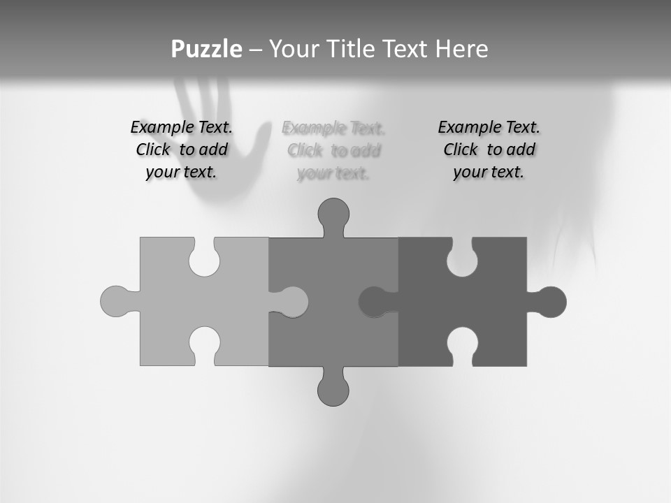 Shadow Hair Hand PowerPoint Template