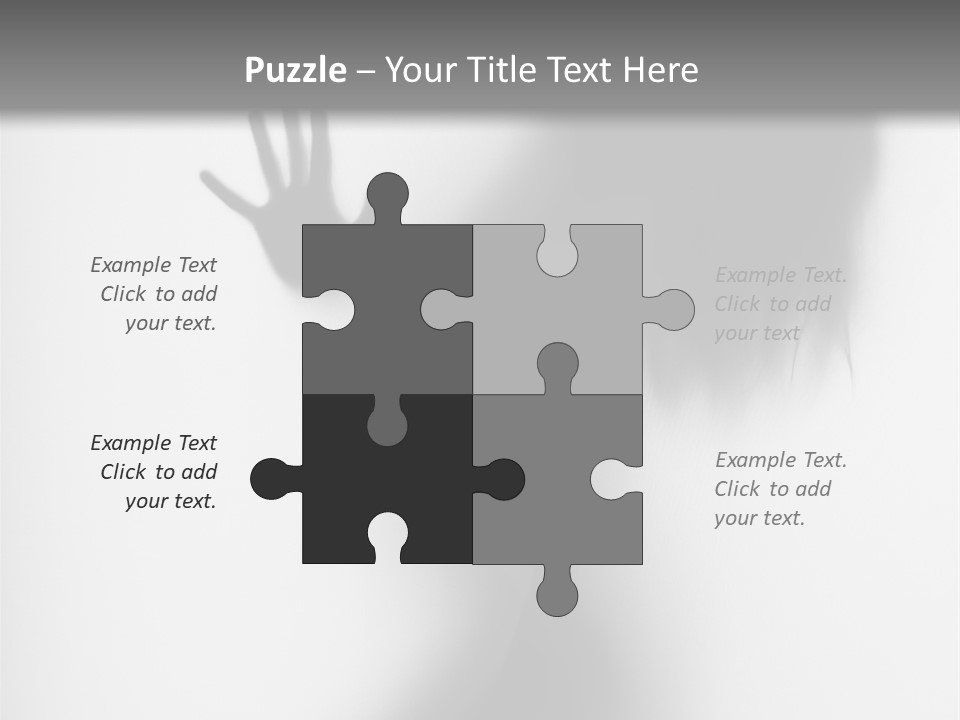 Shadow Hair Hand PowerPoint Template