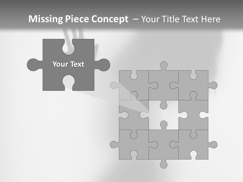 Shadow Hair Hand PowerPoint Template