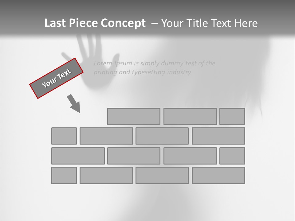 Shadow Hair Hand PowerPoint Template