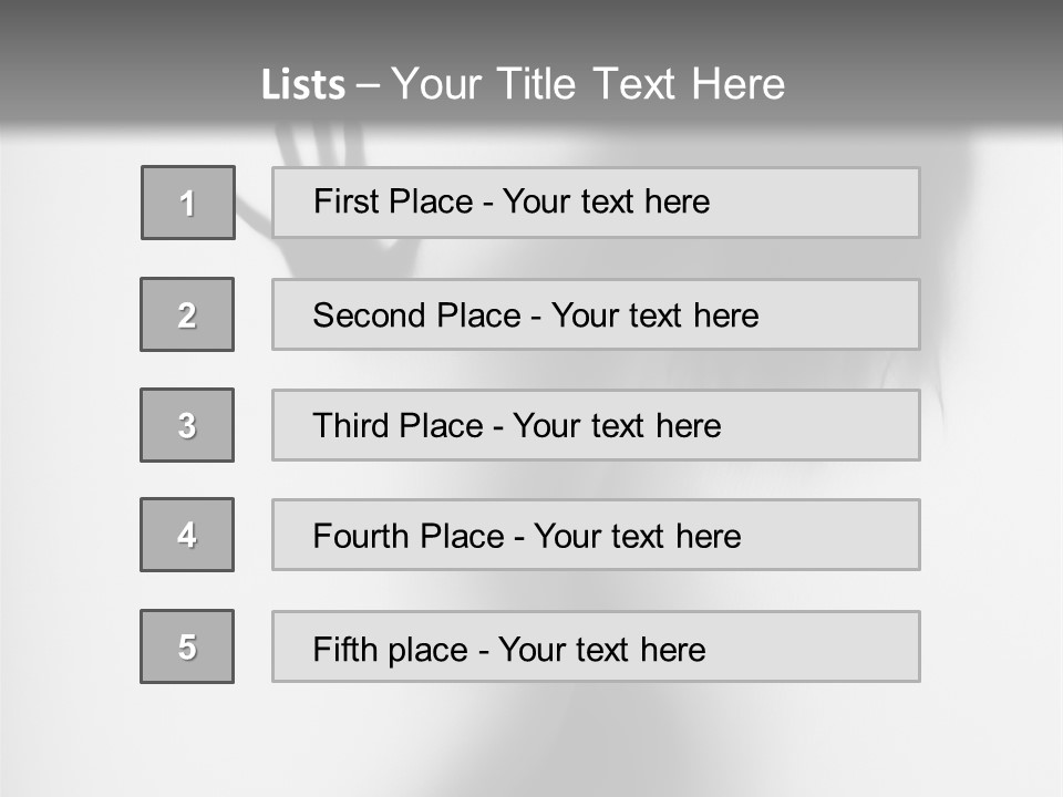 Shadow Hair Hand PowerPoint Template