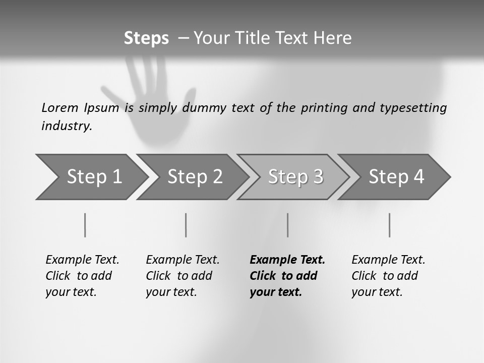 Shadow Hair Hand PowerPoint Template