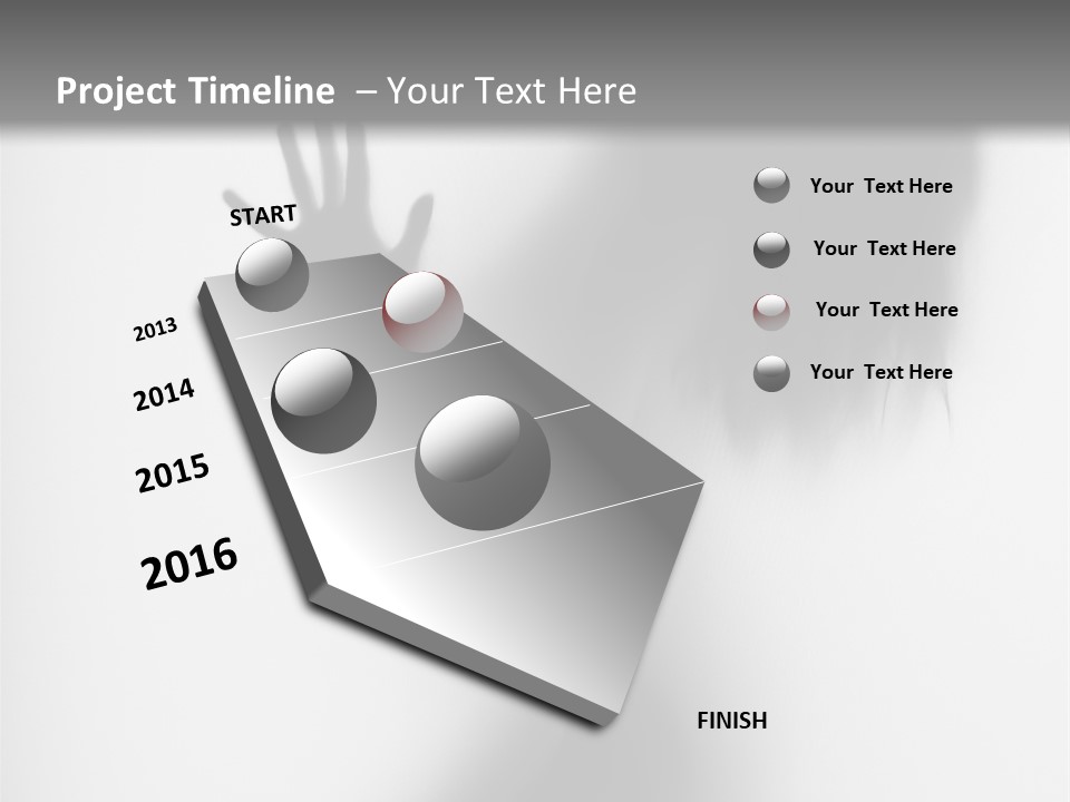 Shadow Hair Hand PowerPoint Template