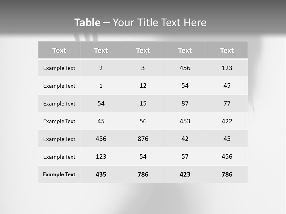 Shadow Hair Hand PowerPoint Template