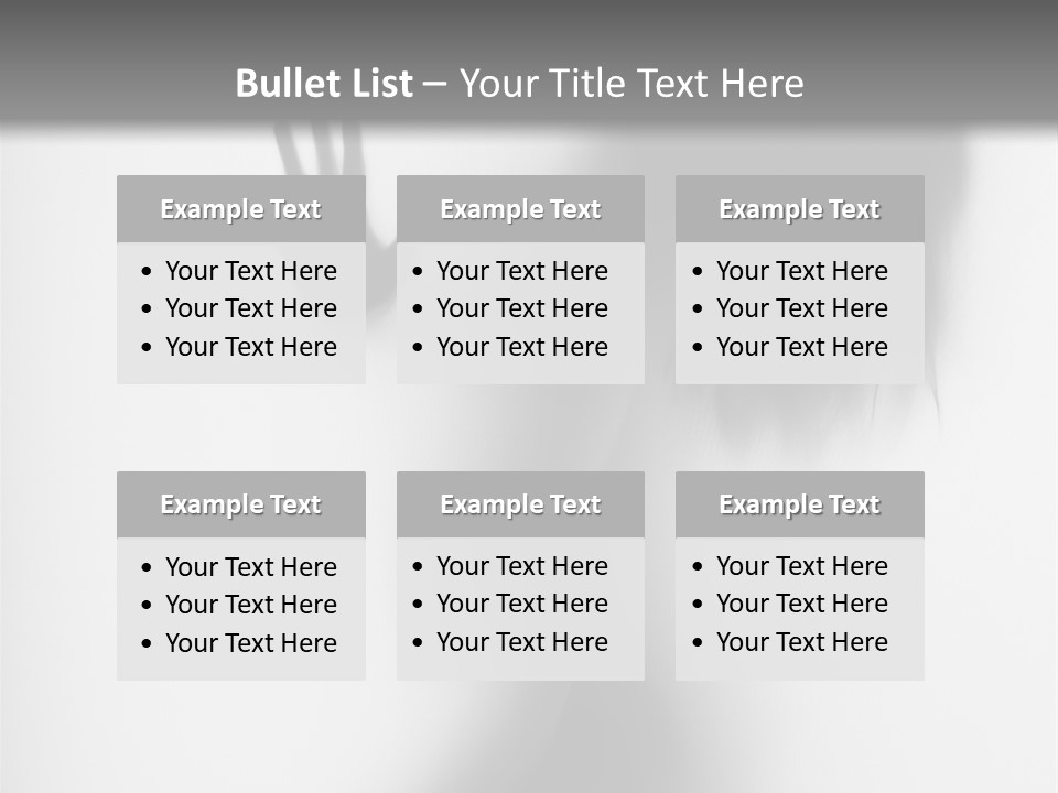 Shadow Hair Hand PowerPoint Template