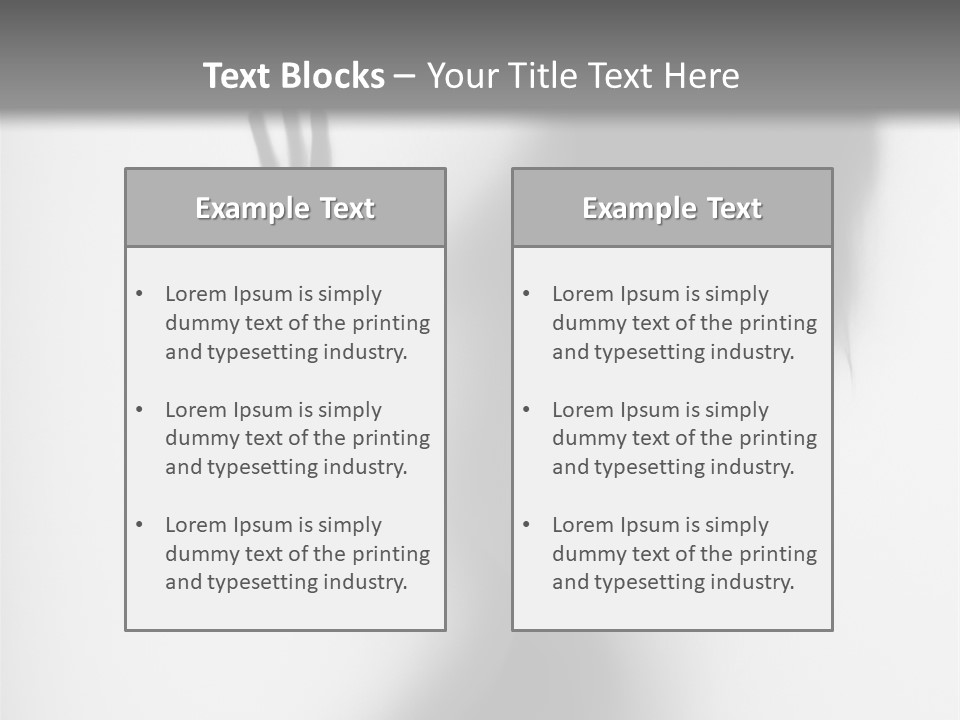 Shadow Hair Hand PowerPoint Template