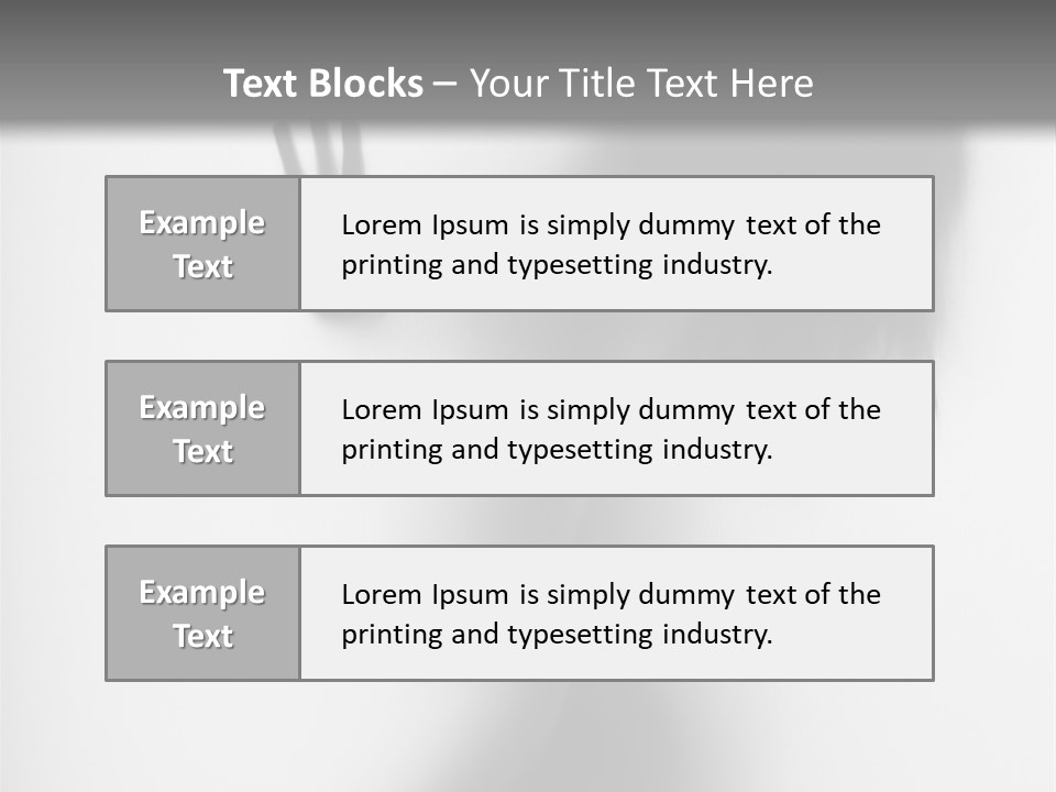 Shadow Hair Hand PowerPoint Template