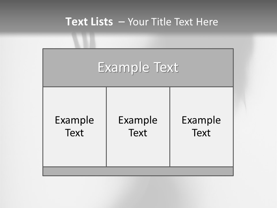 Shadow Hair Hand PowerPoint Template