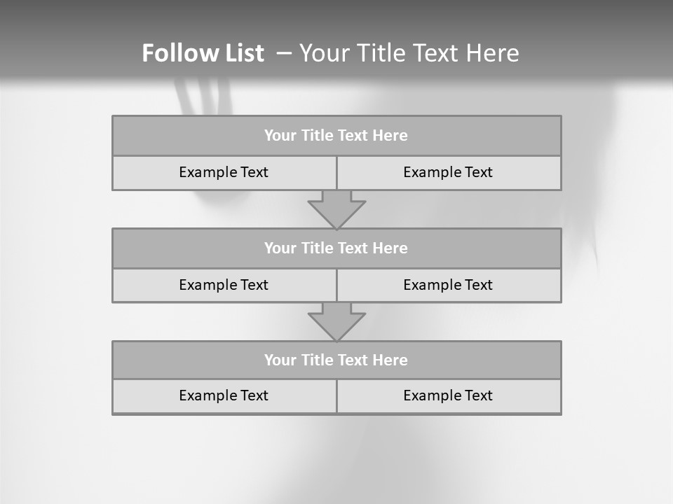 Shadow Hair Hand PowerPoint Template