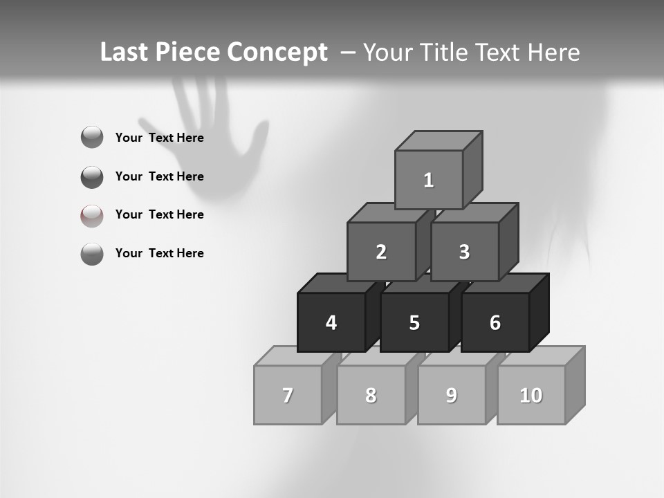 Shadow Hair Hand PowerPoint Template