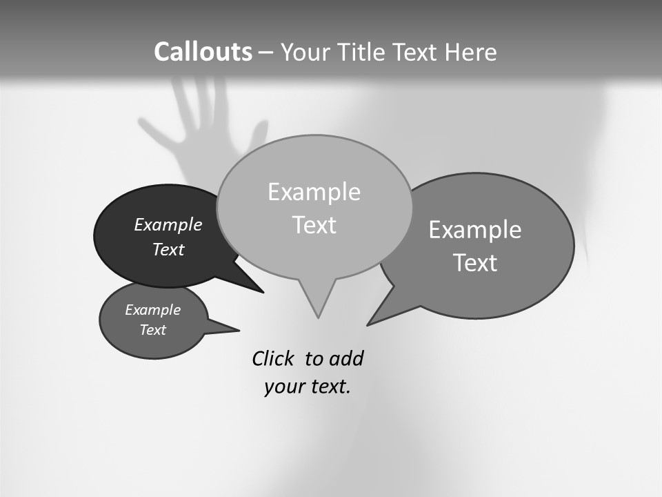 Shadow Hair Hand PowerPoint Template