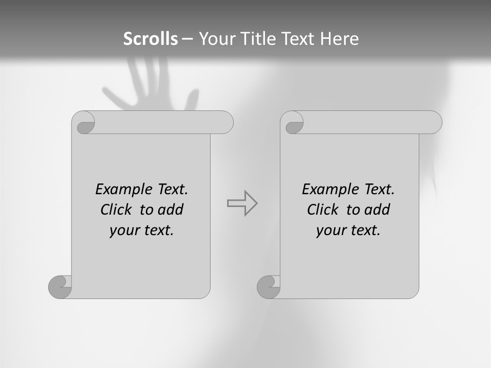 Shadow Hair Hand PowerPoint Template