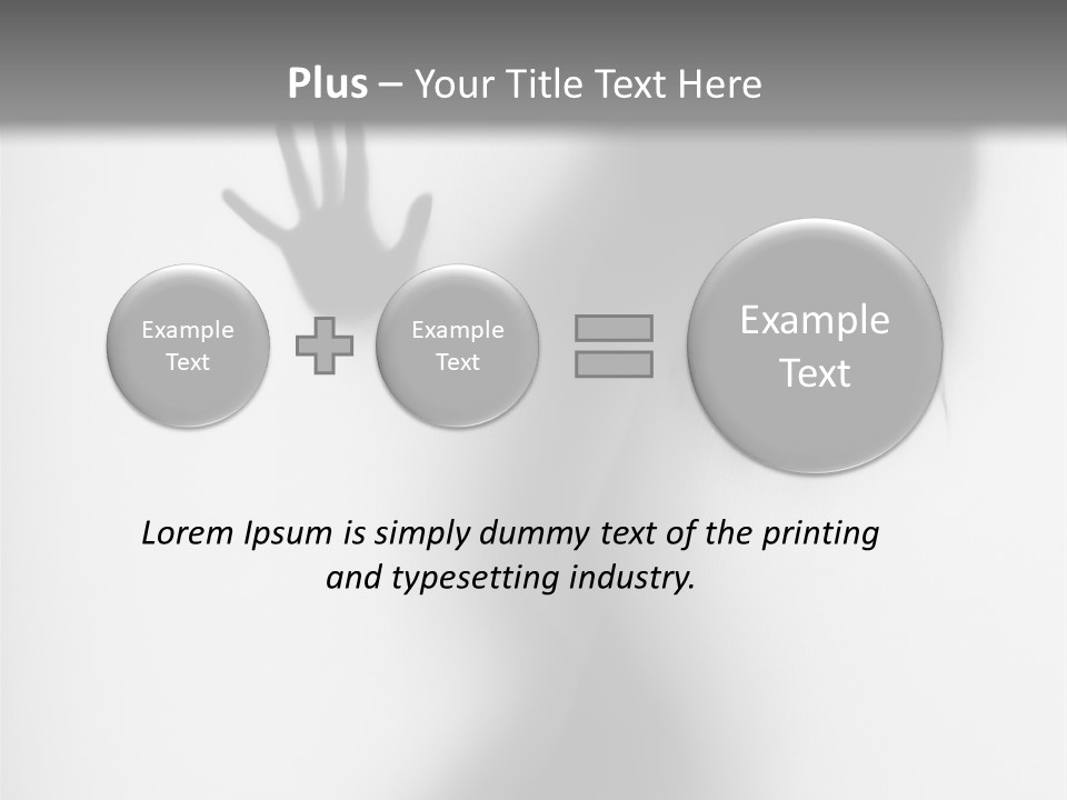 Shadow Hair Hand PowerPoint Template