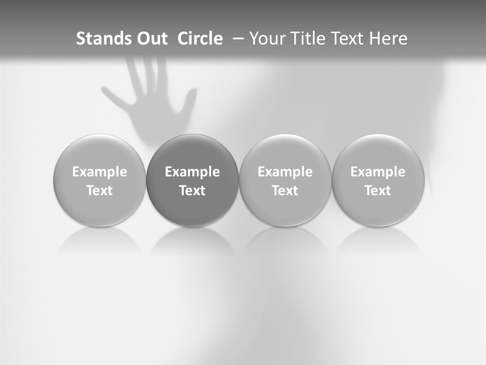 Shadow Hair Hand PowerPoint Template