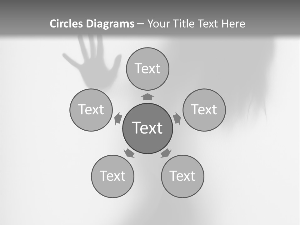 Shadow Hair Hand PowerPoint Template