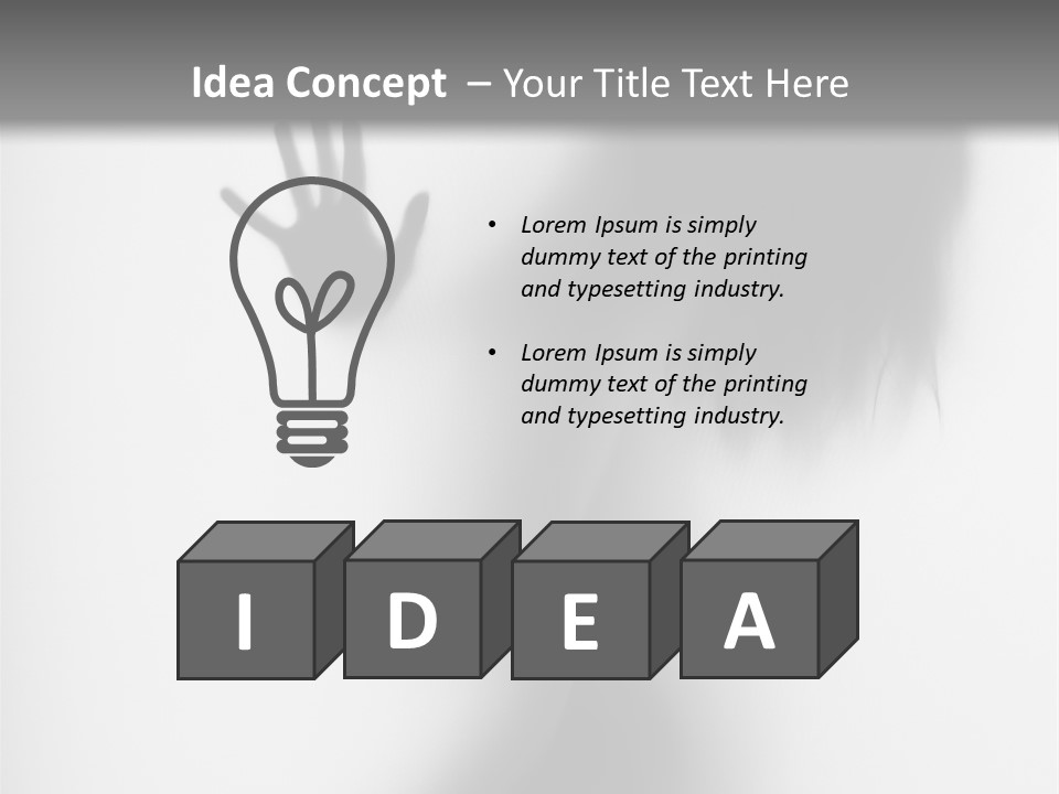 Shadow Hair Hand PowerPoint Template