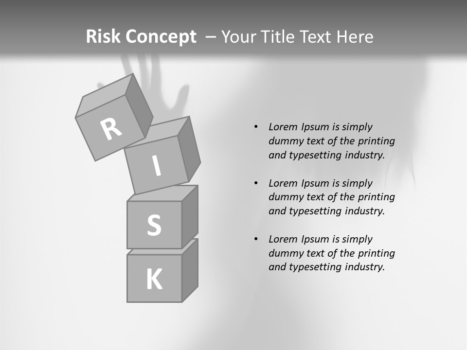 Shadow Hair Hand PowerPoint Template