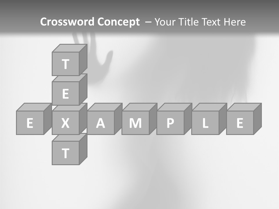 Shadow Hair Hand PowerPoint Template