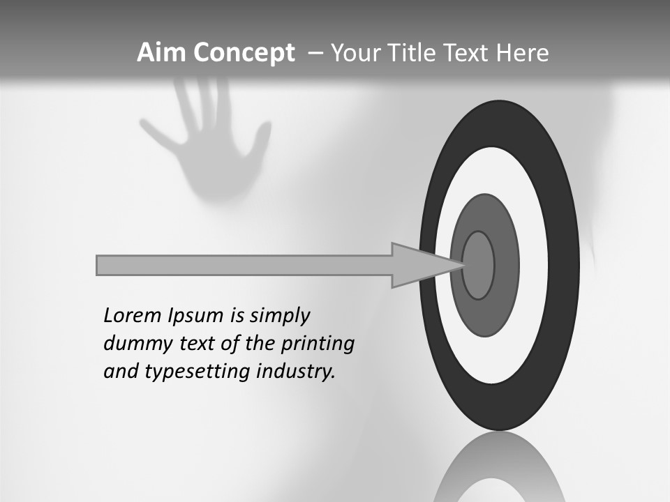 Shadow Hair Hand PowerPoint Template