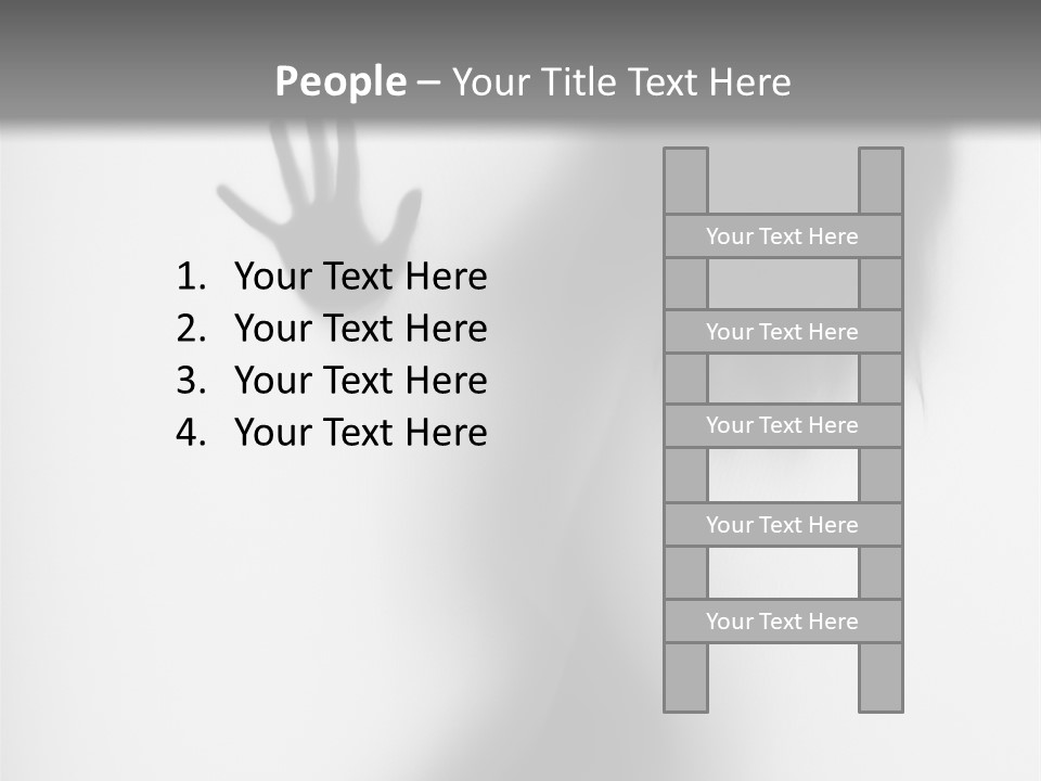 Shadow Hair Hand PowerPoint Template