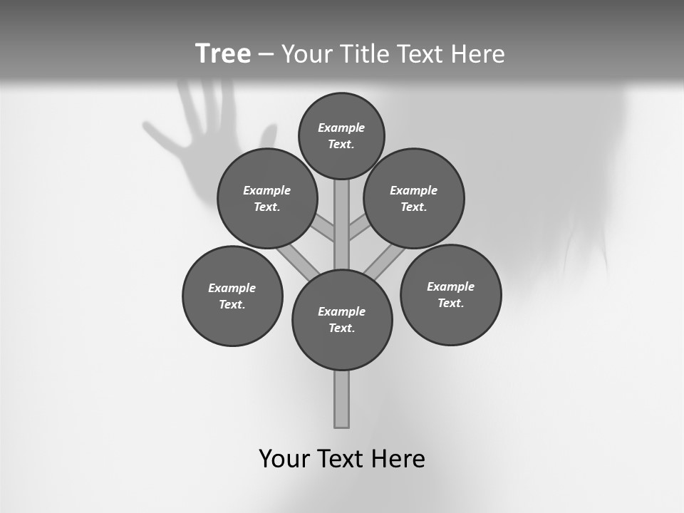 Shadow Hair Hand PowerPoint Template