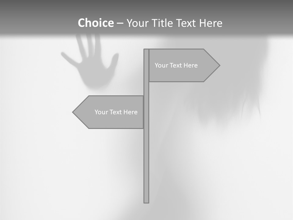 Shadow Hair Hand PowerPoint Template