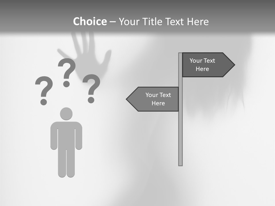 Shadow Hair Hand PowerPoint Template