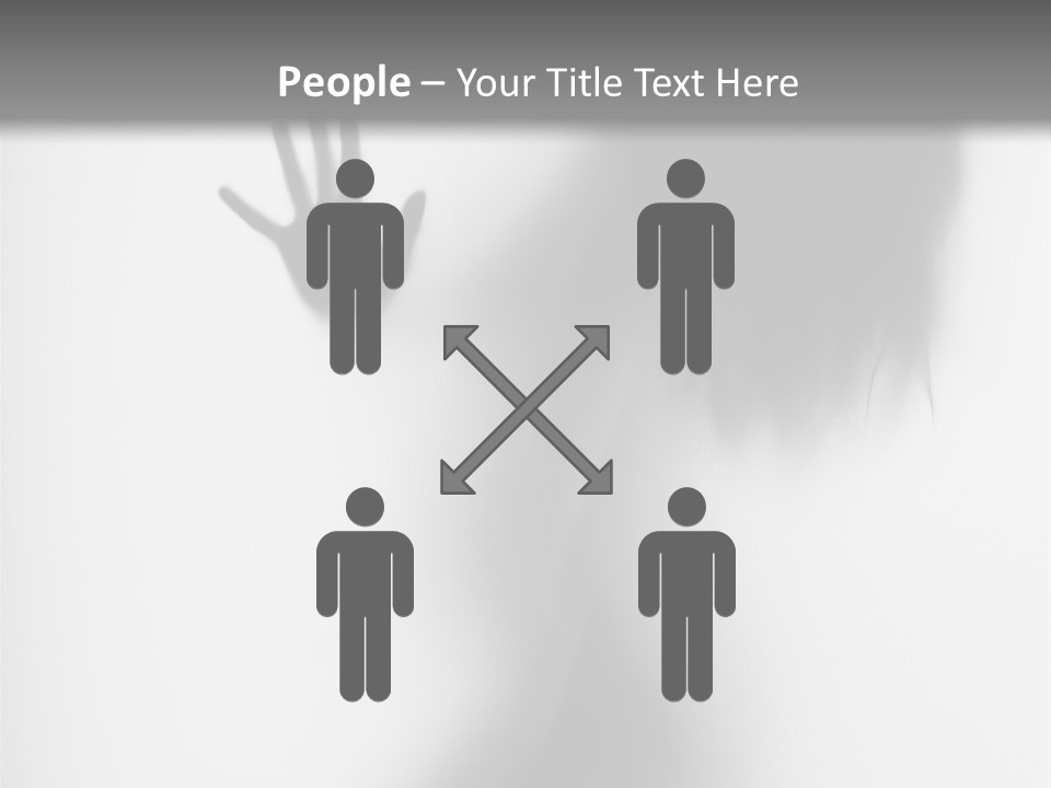 Shadow Hair Hand PowerPoint Template