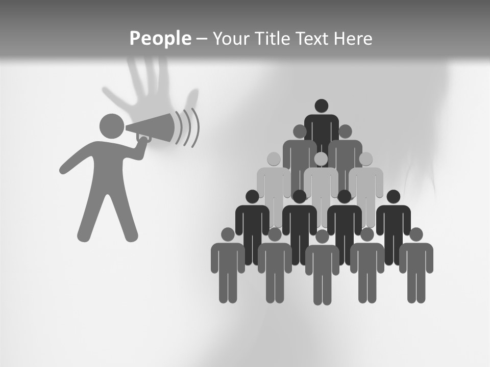 Shadow Hair Hand PowerPoint Template