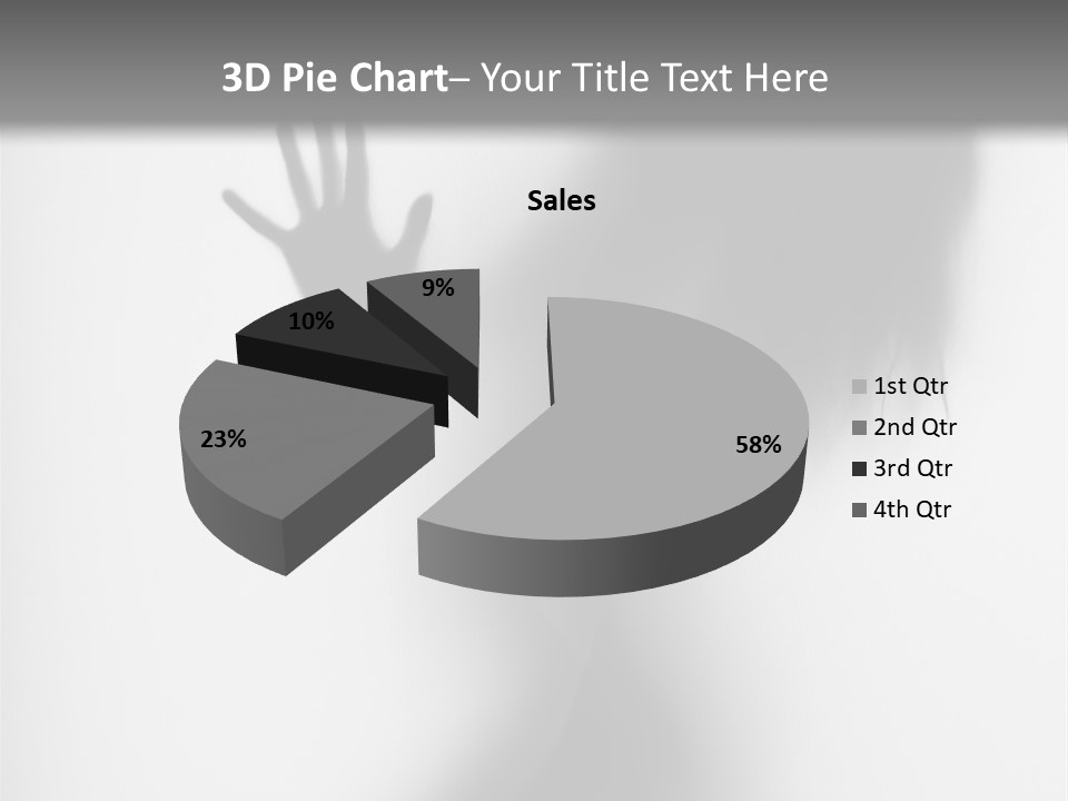 Shadow Hair Hand PowerPoint Template