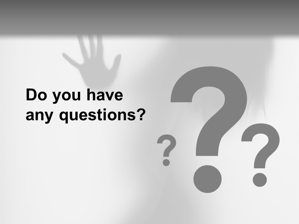 Shadow Hair Hand PowerPoint Template