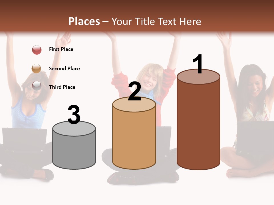 Portrait Young Bandage PowerPoint Template