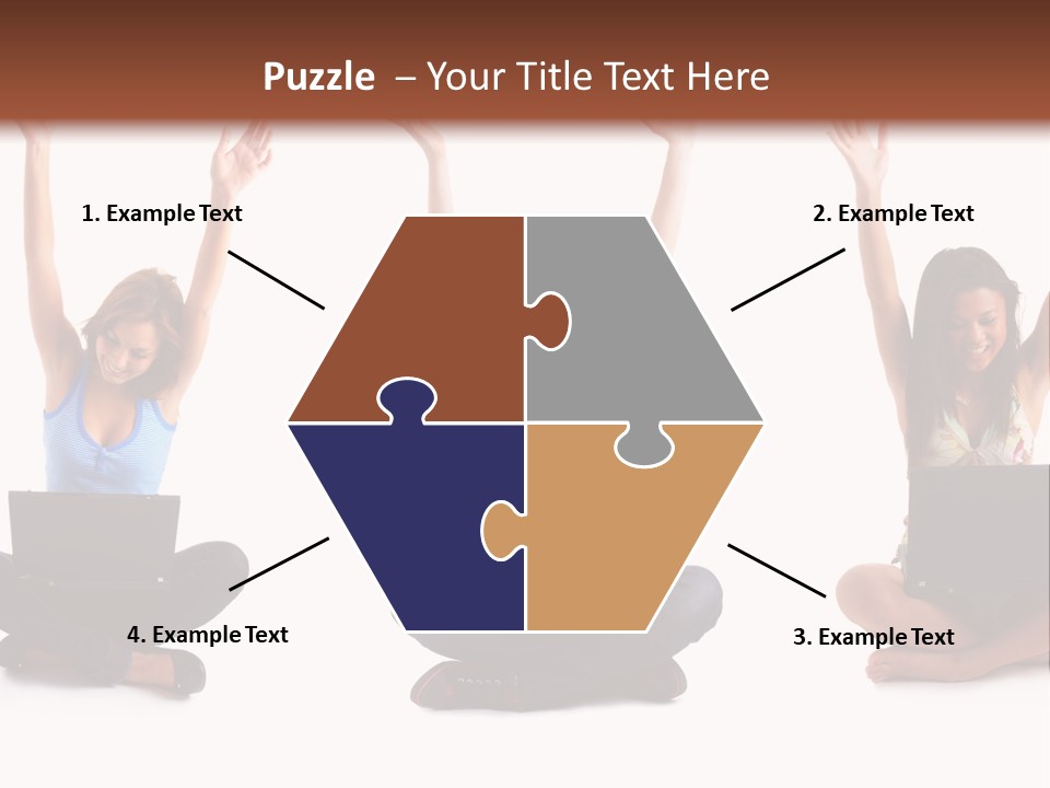 Portrait Young Bandage PowerPoint Template