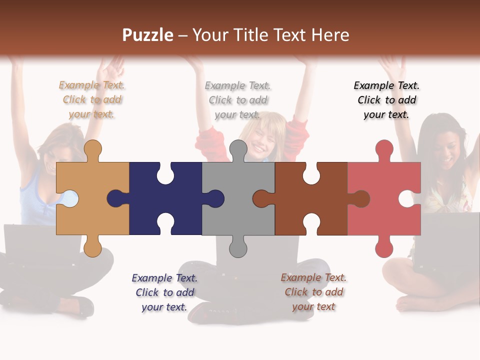 Portrait Young Bandage PowerPoint Template