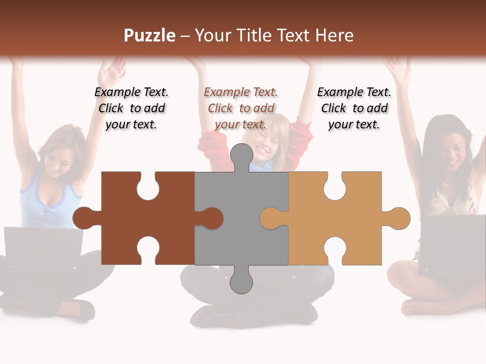 Portrait Young Bandage PowerPoint Template