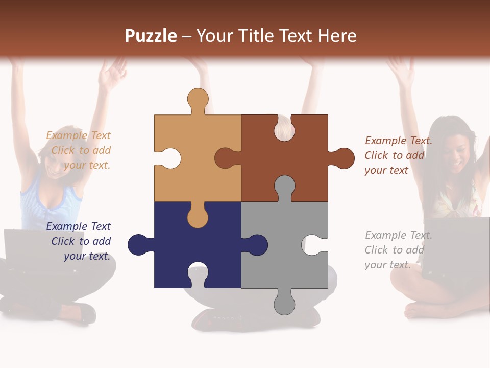 Portrait Young Bandage PowerPoint Template