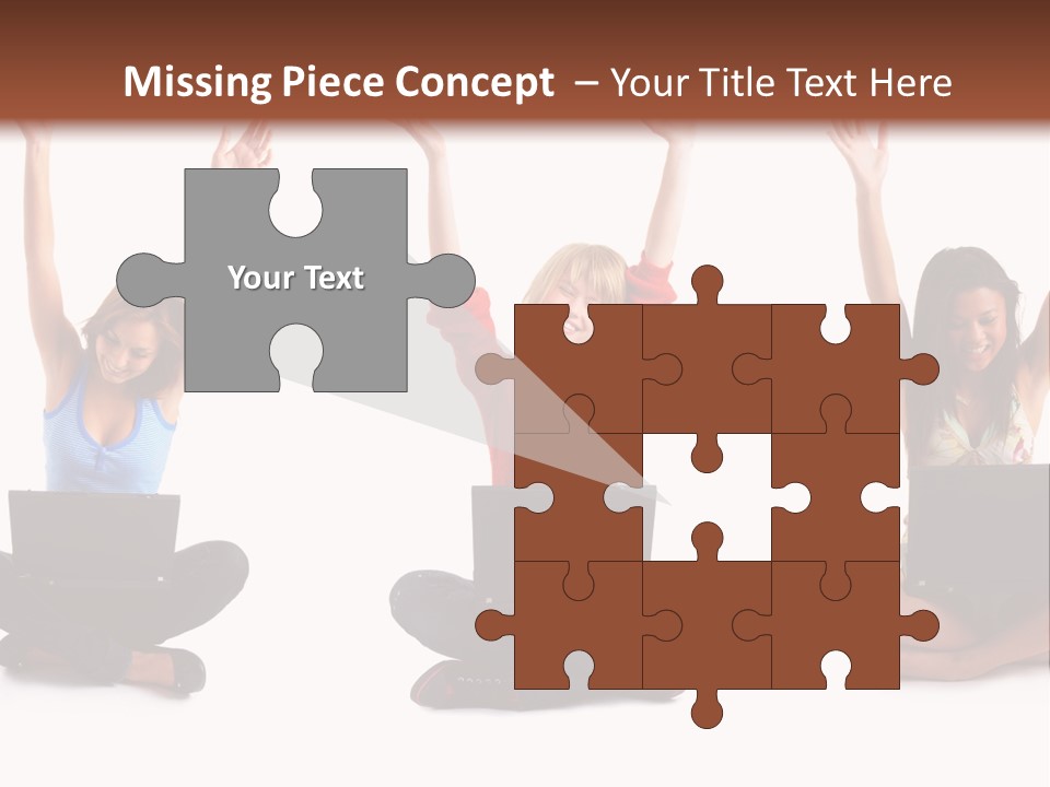 Portrait Young Bandage PowerPoint Template