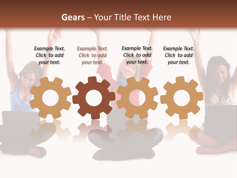 Portrait Young Bandage PowerPoint Template