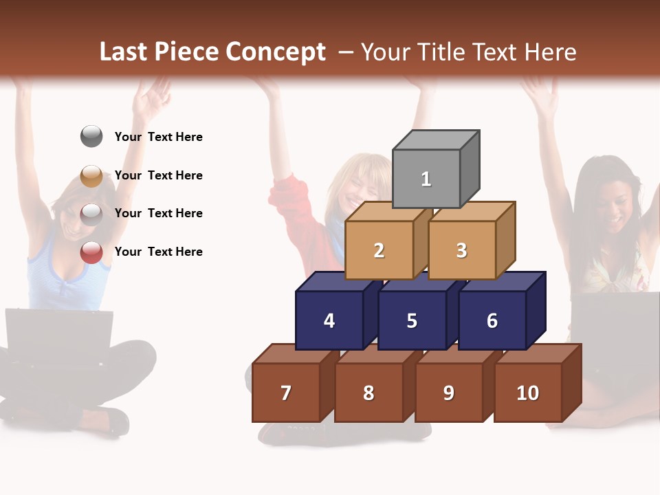 Portrait Young Bandage PowerPoint Template