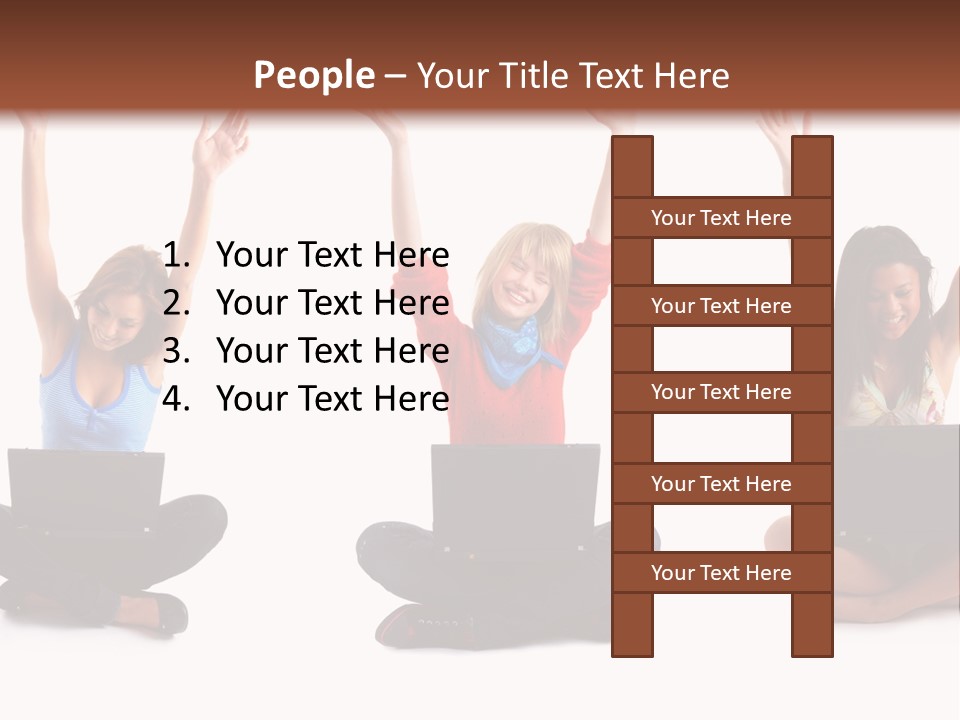 Portrait Young Bandage PowerPoint Template