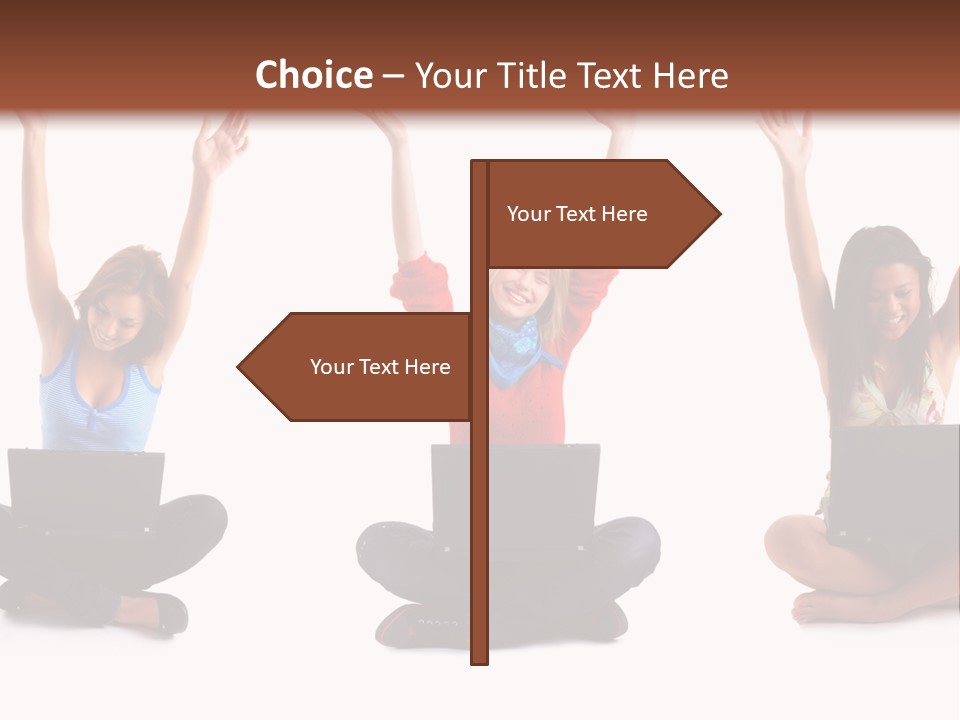 Portrait Young Bandage PowerPoint Template