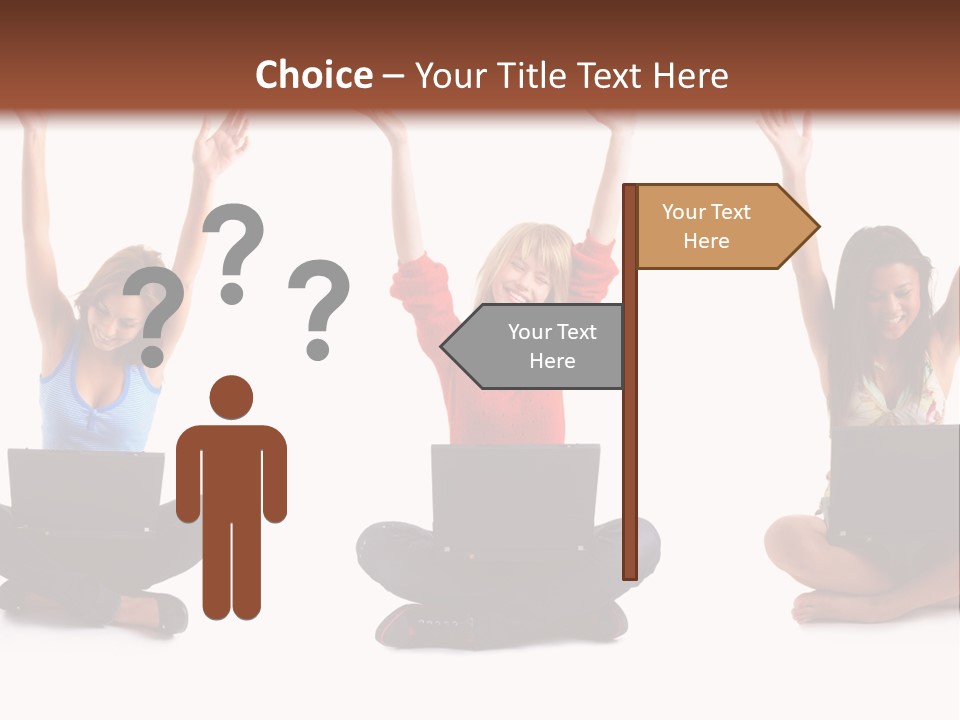 Portrait Young Bandage PowerPoint Template