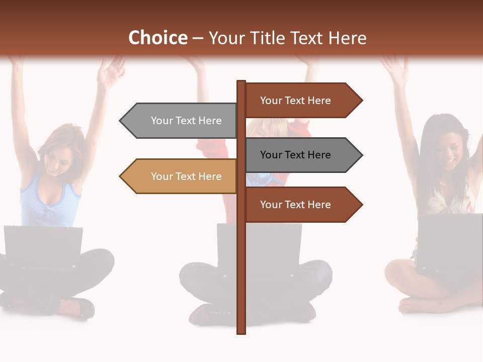 Portrait Young Bandage PowerPoint Template