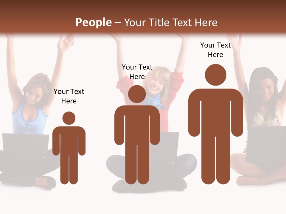 Portrait Young Bandage PowerPoint Template