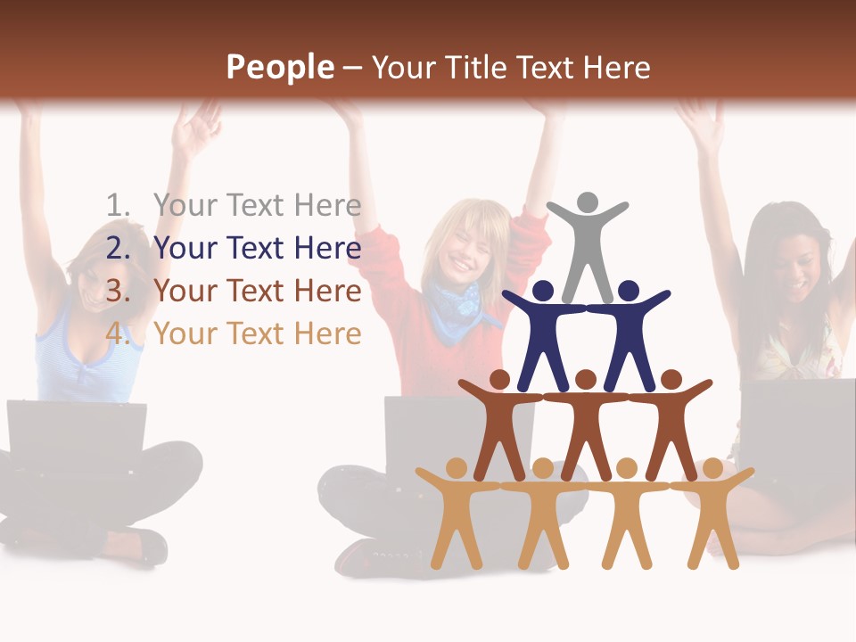 Portrait Young Bandage PowerPoint Template