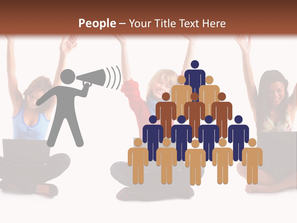 Portrait Young Bandage PowerPoint Template