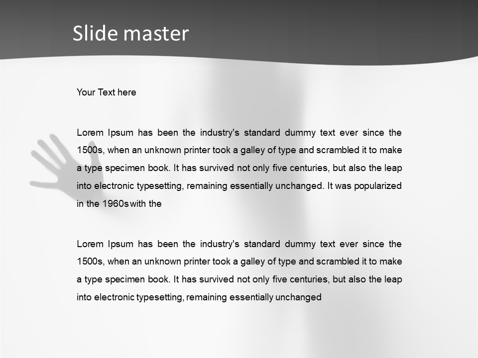 Girl Palm Body PowerPoint Template